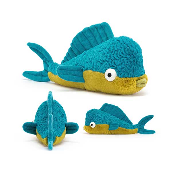 Jellycat Delano Dorado Fish Plushie at Kaboodles Toy Store Vancouver